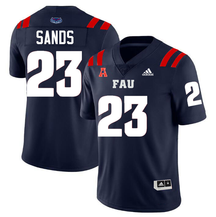 #23 Gemari Sands FAU Jersey,Florida Atlantic Owls Football Jersey,Uniforms,Gears-Navy